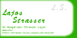 lajos strasser business card